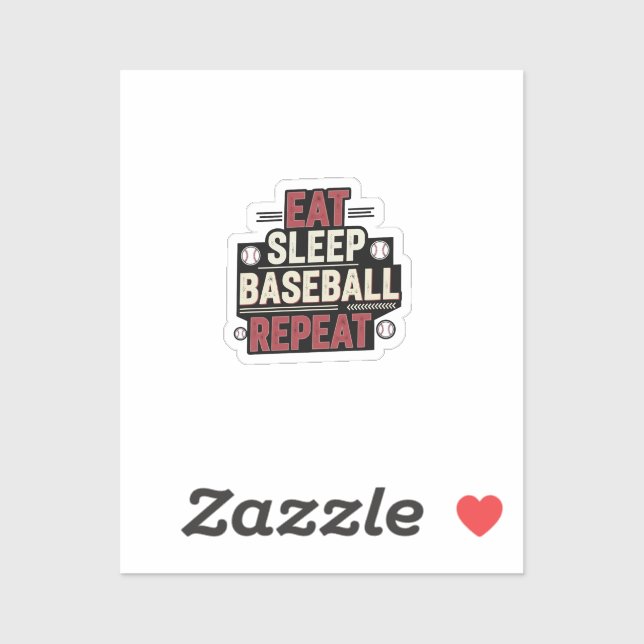 Eat Sleep Baseball Repeat Funny Baseball Fan (Sheet)