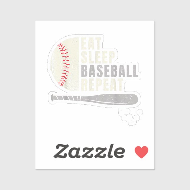 Eat Sleep Baseball Repeat Funny Baseball Player (Sheet)