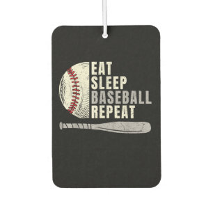 Eat Sleep Baseball Repeat Funny Baseball Player Car Air Freshener