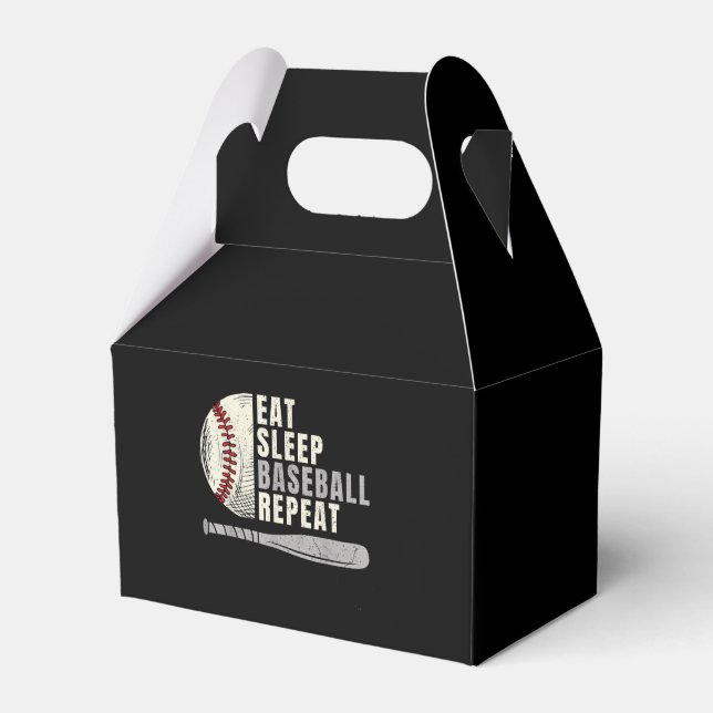 Eat Sleep Baseball Repeat Funny Baseball Player  Favour Box (Front Side)