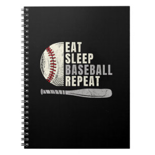 Eat Sleep Baseball Repeat Funny Baseball Player Notebook