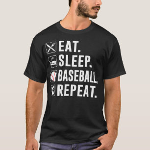 Eat Sleep Baseball Repeat Funny Baseball Player T-Shirt