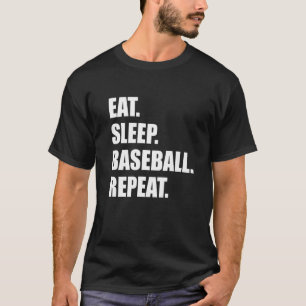 Eat. Sleep. Baseball. Repeat. Funny Baseball Premi T-Shirt