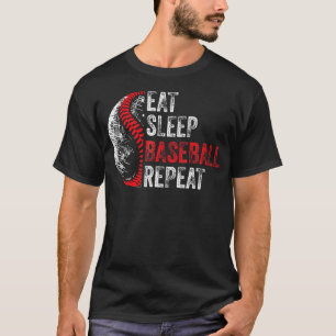Eat Sleep Baseball Repeat Funny Baseball T-Shirt