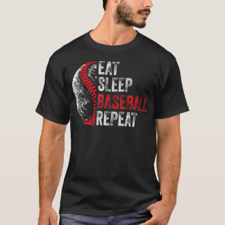 Eat Sleep Baseball Repeat Funny Baseball T-Shirt