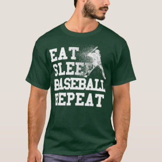 Eat Sleep Baseball Repeat Funny Vintage Baseball B T-Shirt