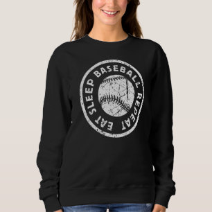 Eat Sleep Baseball Repeat Life Sports Mum Little L Sweatshirt