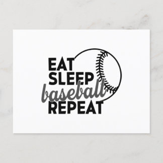 Eat Sleep Baseball Repeat Postcard