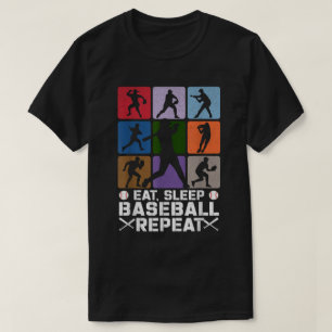 Eat Sleep Baseball Repeat Sport Player Fan T-Shirt