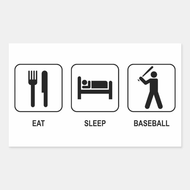 Eat Sleep Baseball Sticker (Front)