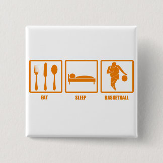 Eat Sleep Basketball 15 Cm Square Badge