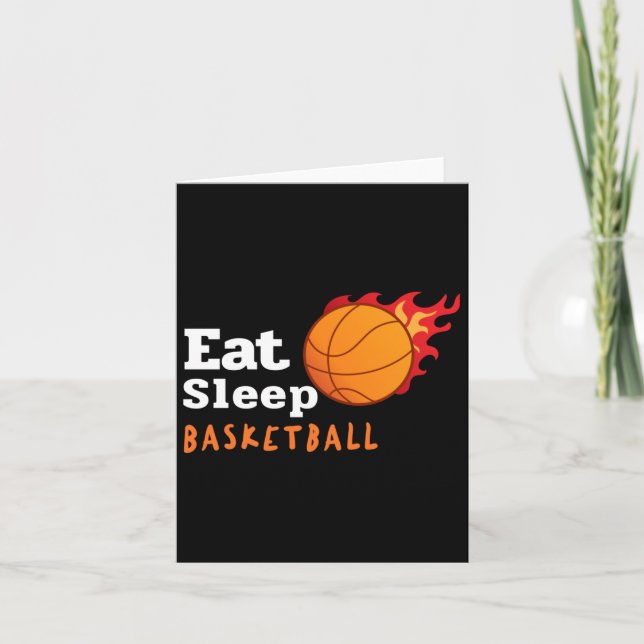 Eat Sleep Basketball  Card (Front)