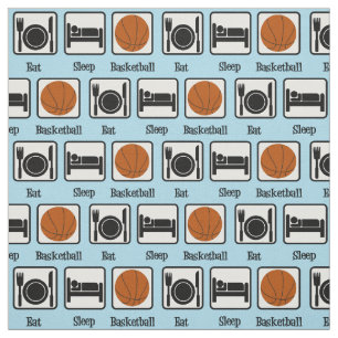 Eat Sleep Basketball Fabric