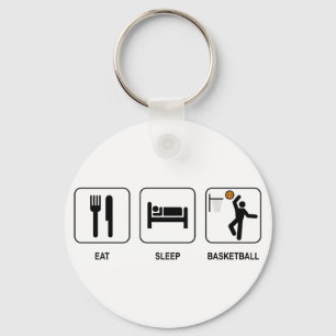 Eat Sleep Basketball Keychain