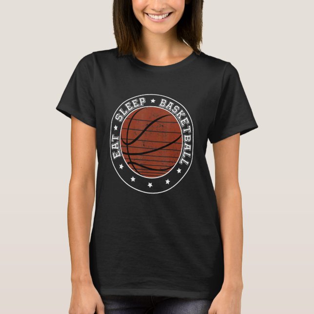 Eat Sleep Basketball  Men Youth Kid Basketball Fan T-Shirt (Front)