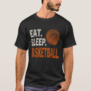 Eat Sleep Basketball Men Youth Kid Basketball Fans T-Shirt