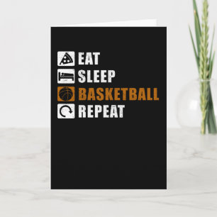 Eat Sleep Basketball Player Gift Idea Card