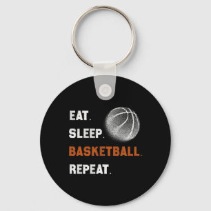 Eat Sleep Basketball Repeat 1 Key Ring