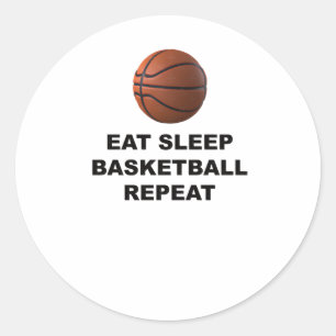 Eat Sleep Basketball Repeat 2 Classic Round Sticker