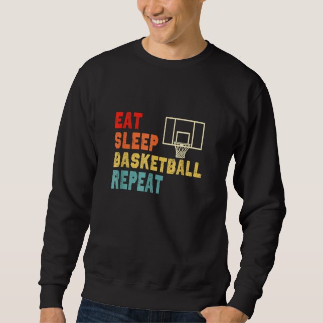 Eat Sleep Basketball Repeat Apparel For Girls, Boy Sweatshirt (Front)