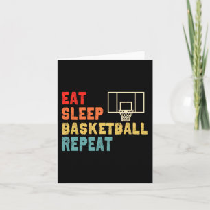 Eat Sleep Basketball Repeat apparel for girls Card