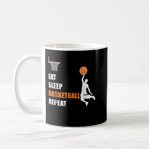Eat Sleep Basketball Repeat Basketball Boys and Gi Coffee Mug