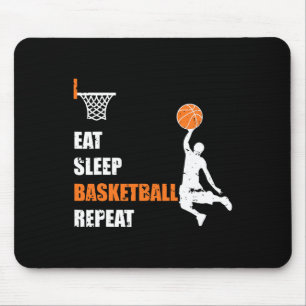 Eat Sleep Basketball Repeat Basketball Boys and Gi Mouse Pad
