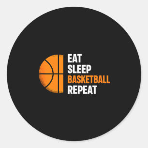 Eat Sleep Basketball Repeat Basketball Lover Tank  Classic Round Sticker