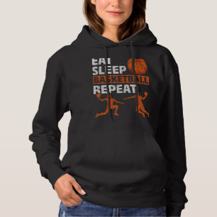Eat Sleep Basketball Repeat Basketball Player Bask Hoodie