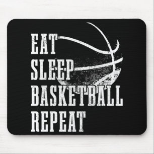 Eat Sleep Basketball Repeat Basketball Player Coac Mouse Pad