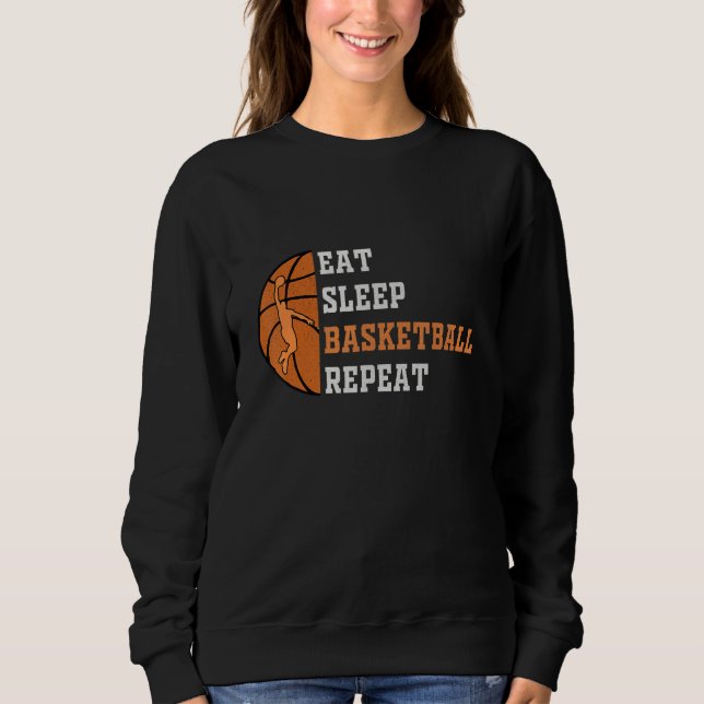 Eat Sleep Basketball Repeat basketball player Men  Sweatshirt (Front)