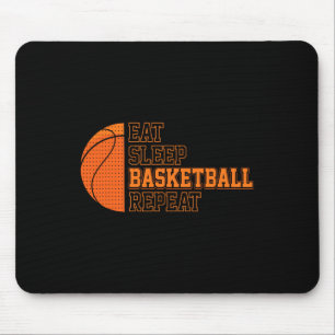 Eat. Sleep. Basketball. Repeat. Basketball Player  Mouse Pad