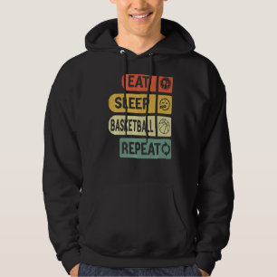 Eat Sleep Basketball Repeat Basketball Players Rou Hoodie
