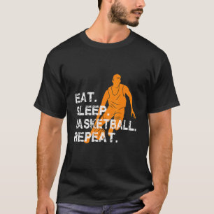 Eat Sleep Basketball Repeat Basketball T-Shirt