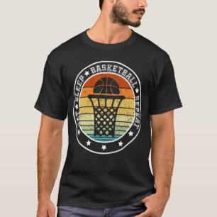 Eat Sleep Basketball Repeat Boy Youth Kid Basketba T-Shirt