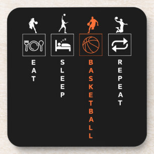 Eat Sleep Basketball Repeat Coaster