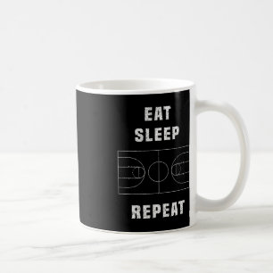 eat sleep basketball repeat  coffee mug