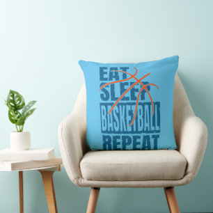 EAT SLEEP BASKETBALL REPEAT CUSHION