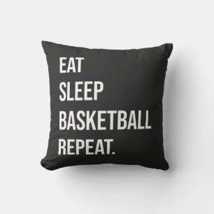 Eat sleep basketball repeat. cushion