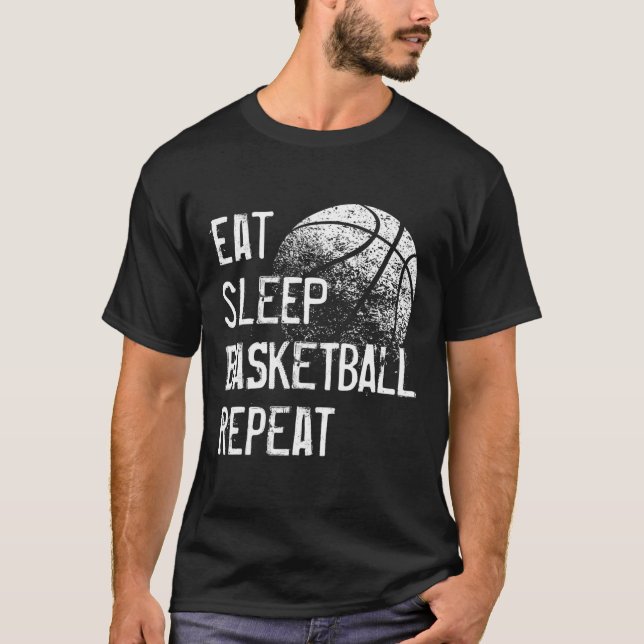 Eat Sleep Basketball Repeat  for Men Women Girls B T-Shirt (Front)