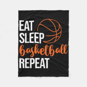 Eat Sleep Basketball Repeat Fun Sport Motivation D Fleece Blanket