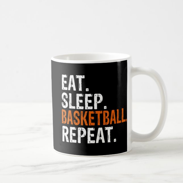 Eat Sleep Basketball Repeat Gift  Coffee Mug (Right)