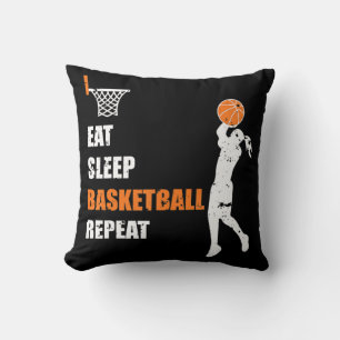 Eat Sleep Basketball Repeat Girls Basketball Play Cushion