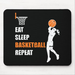 Eat Sleep Basketball Repeat Girls Basketball Play Mouse Pad
