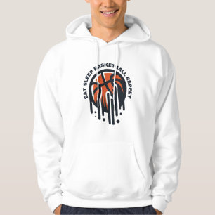 eat sleep basketball repeat hoodie
