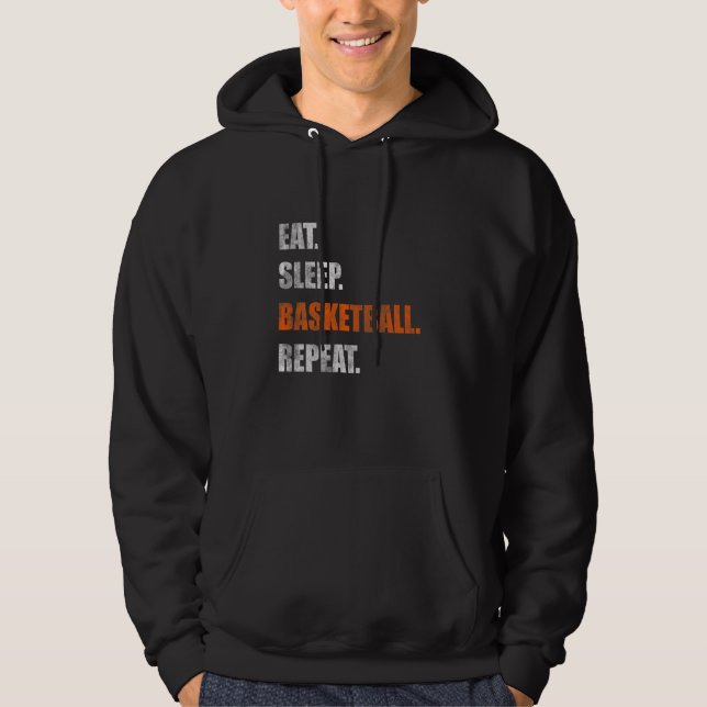 Eat Sleep Basketball Repeat Hoodie (Front)