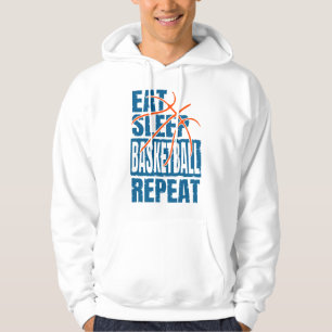 EAT SLEEP BASKETBALL REPEAT HOODIE