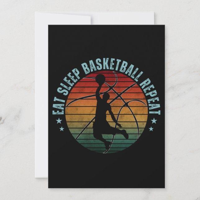 EAT SLEEP BASKETBALL REPEAT INVITATION (Front)