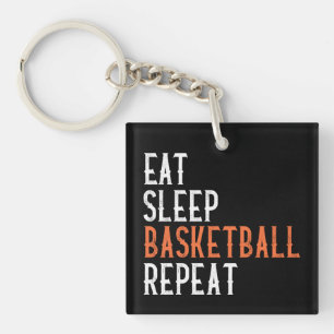 Eat Sleep Basketball Repeat  Key Ring