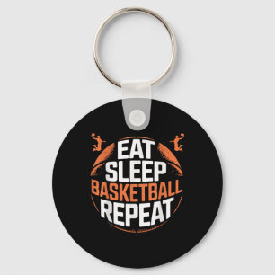 Eat Sleep Basketball Repeat Key Ring